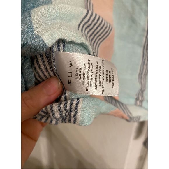 RAILS Thea Stripe Tie Front Top In Highland Stripe, Size Large, MSRP $148 - Picture 4 of 12